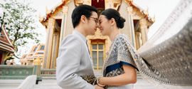 Thai couple get married.