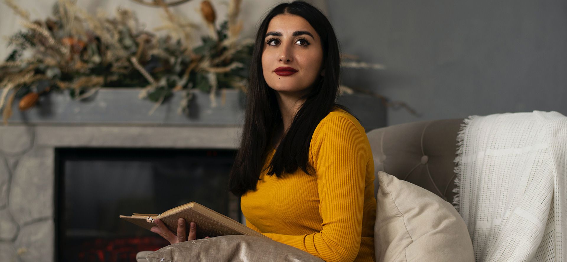 Armenian woman with a book.