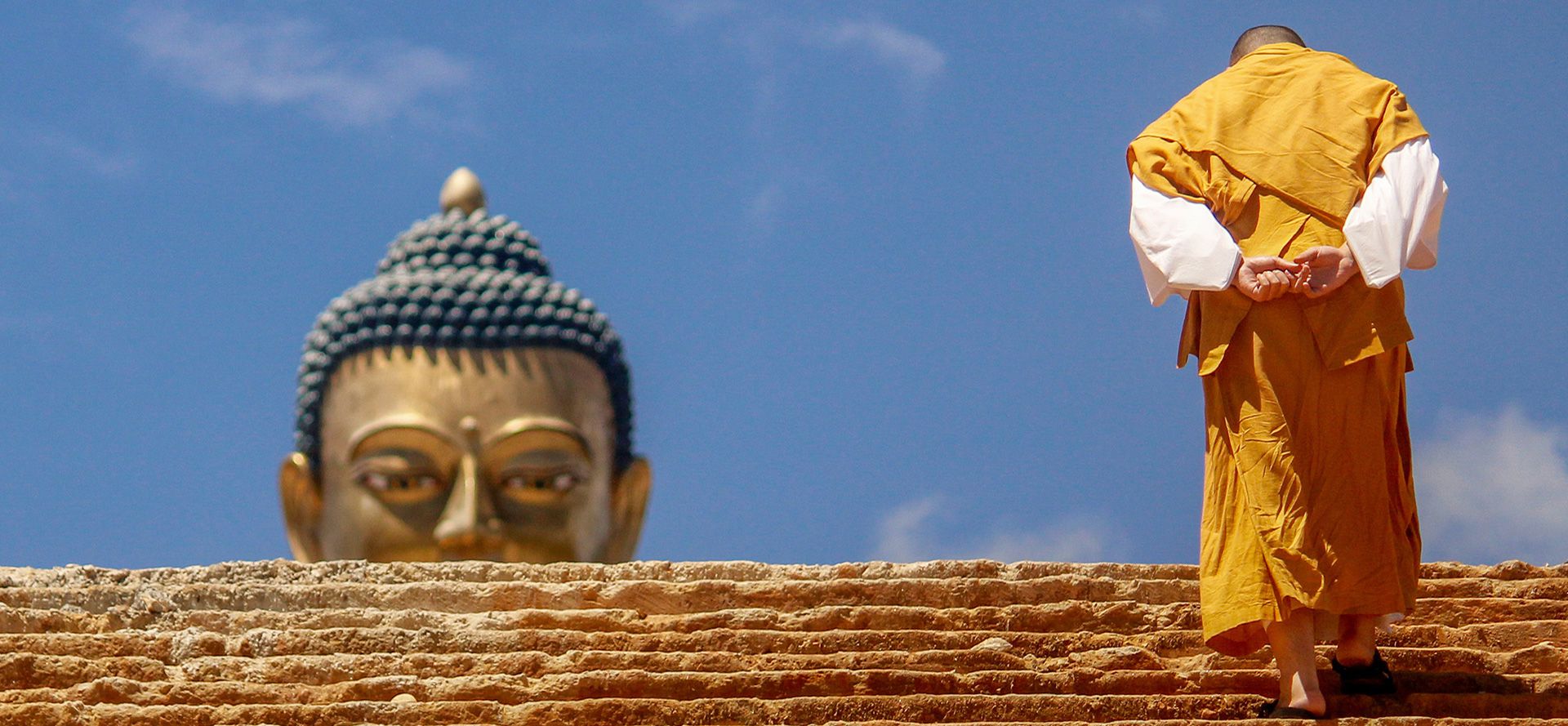 Buddhist with Buddha.