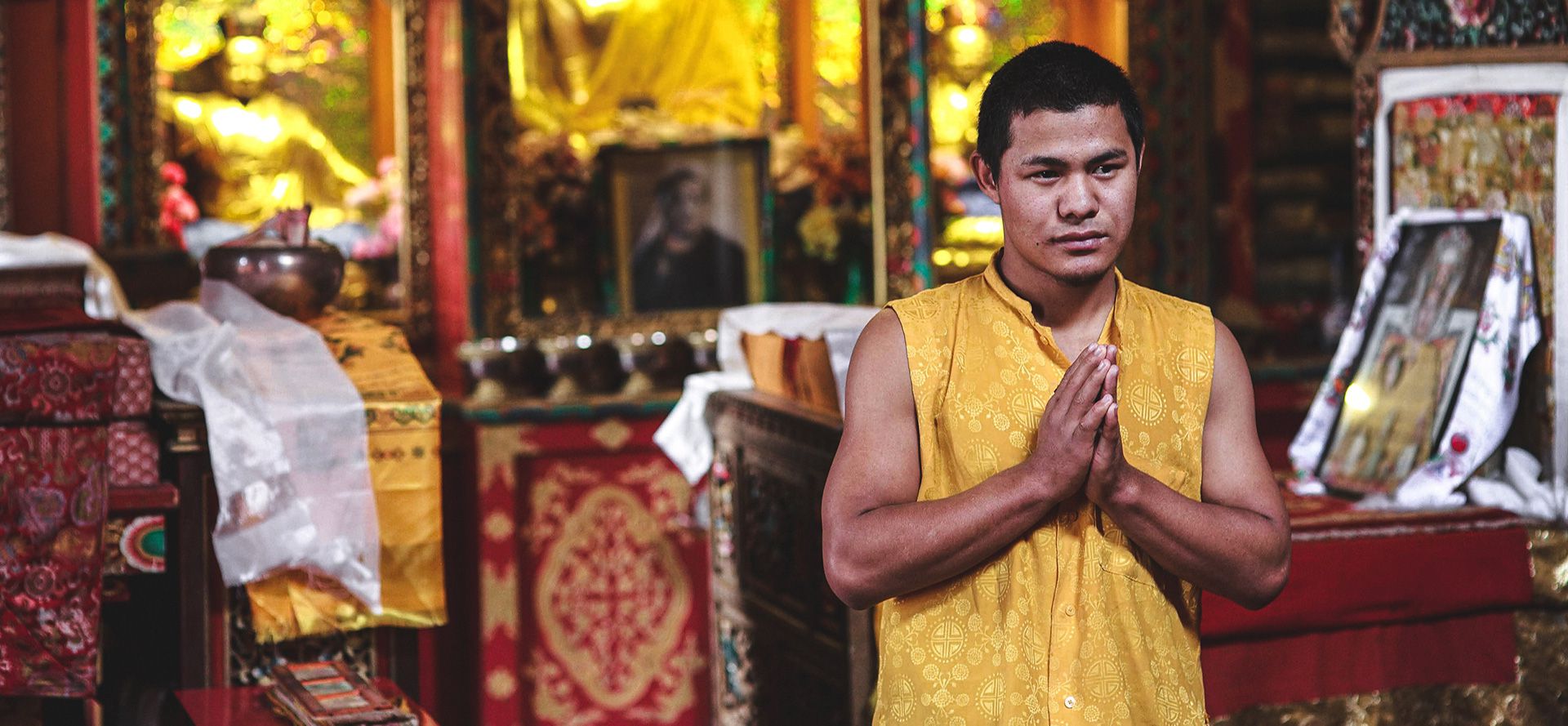 Buddhist in the temple.