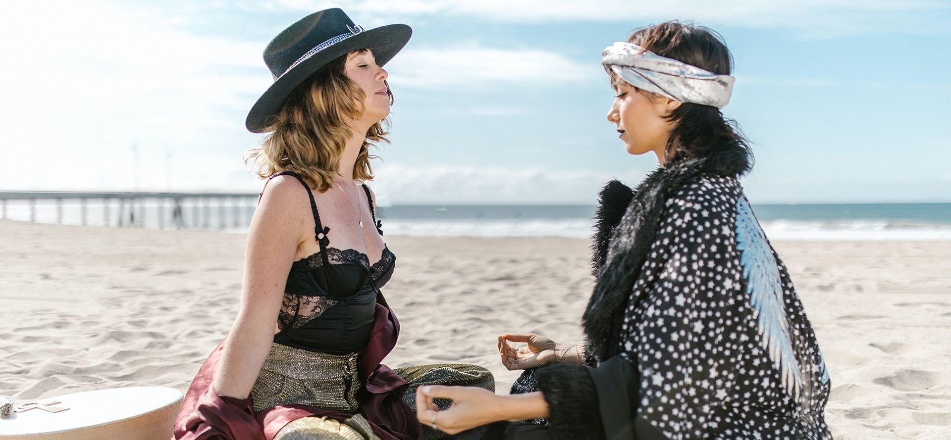 Pagan women on the beach.