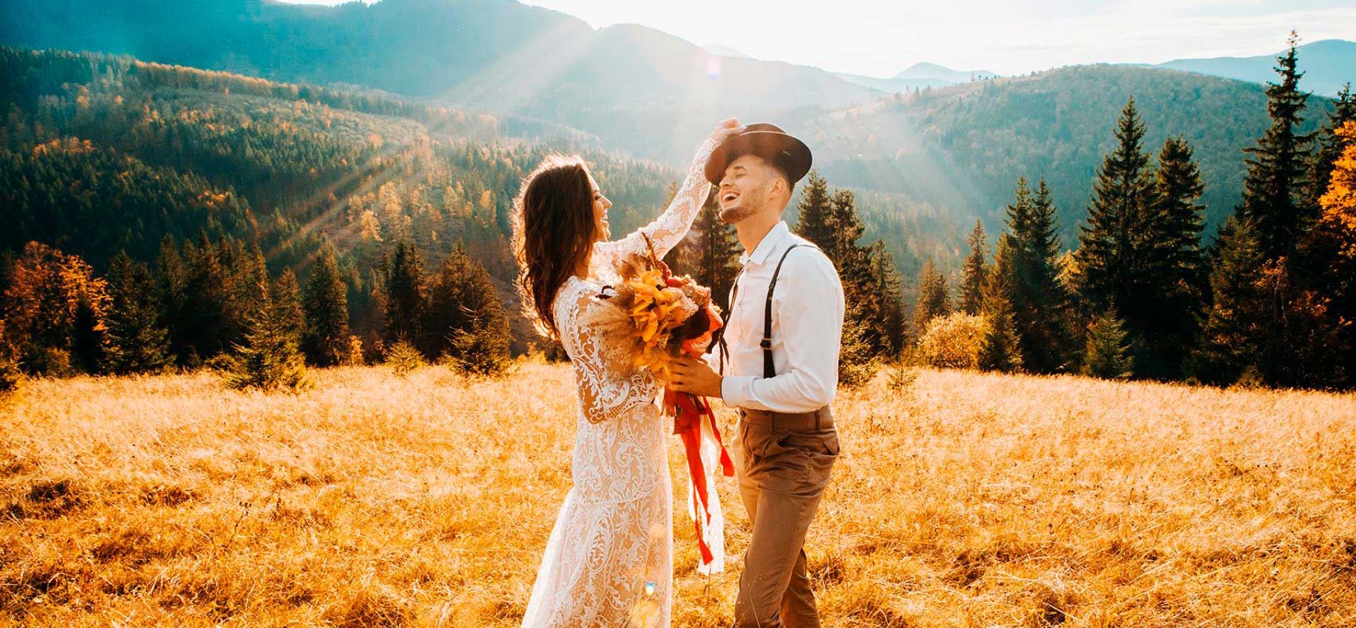 Newlyweds in the Field.