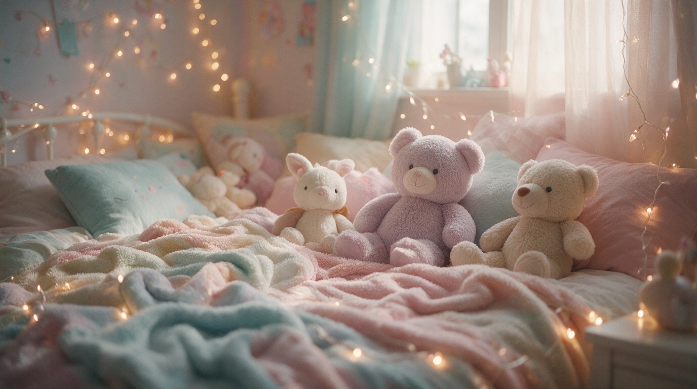 Cozy ABDL bedroom aesthetic.
