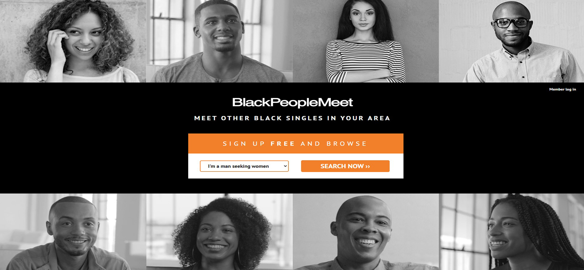 BlackPeopleMeet Site Screenshot.