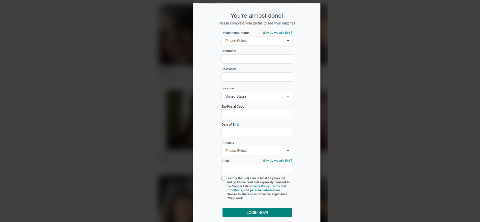CougarLife Registration.