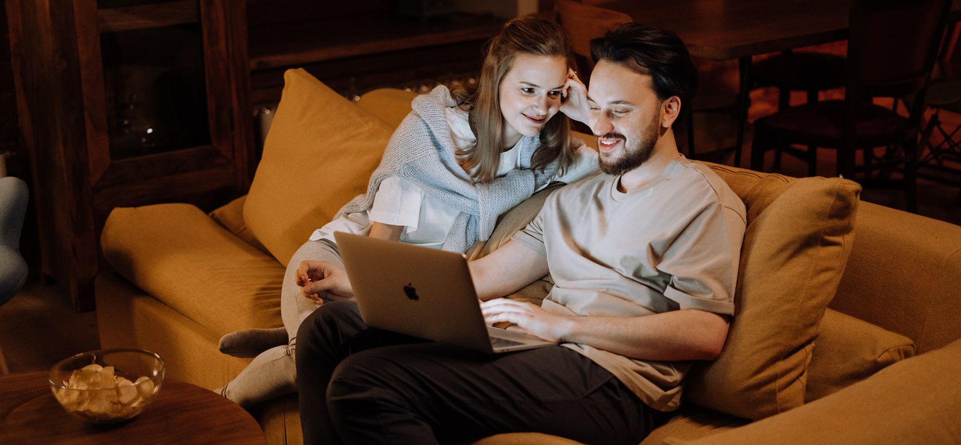 Couple Watching TV Together