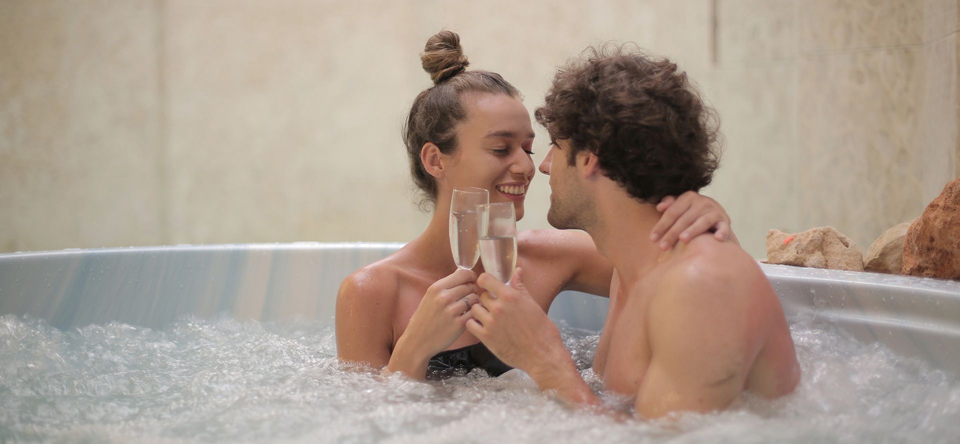 Date with millionaire in jacuzzi.