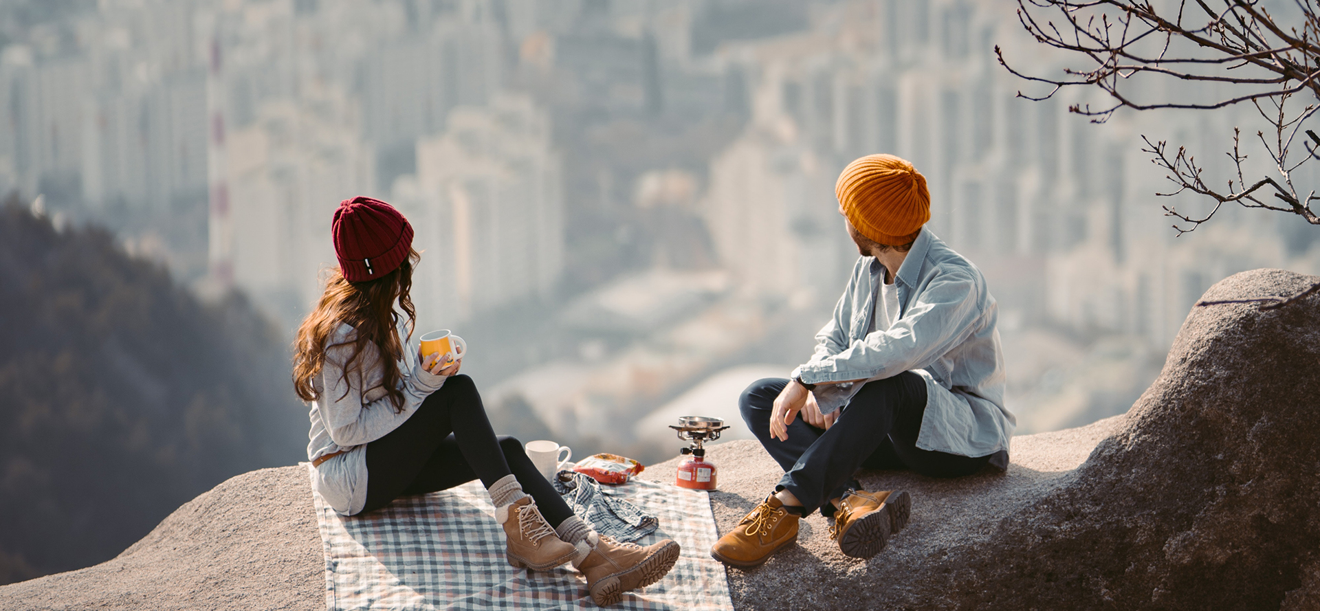 Native Americans on a romantic date.