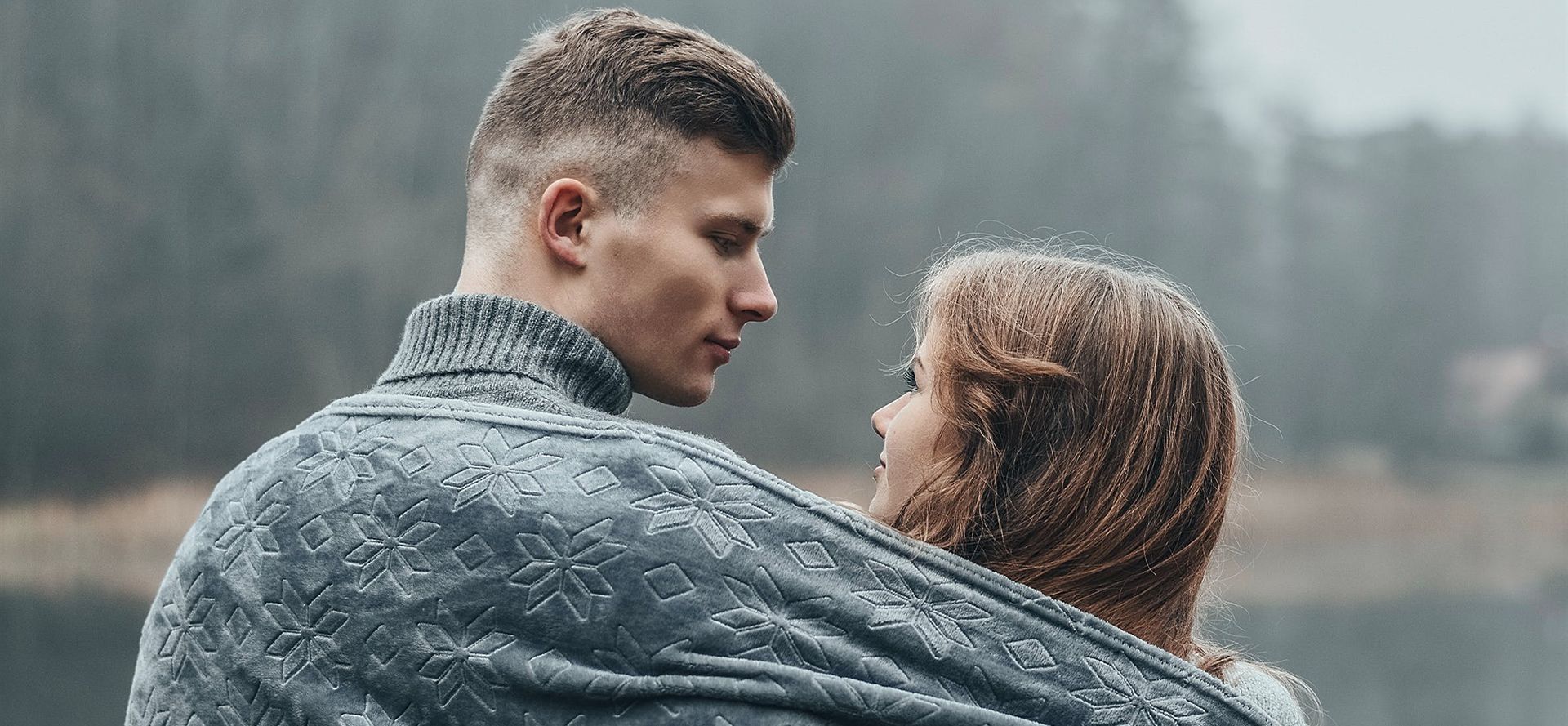 Teens dating near the lake.