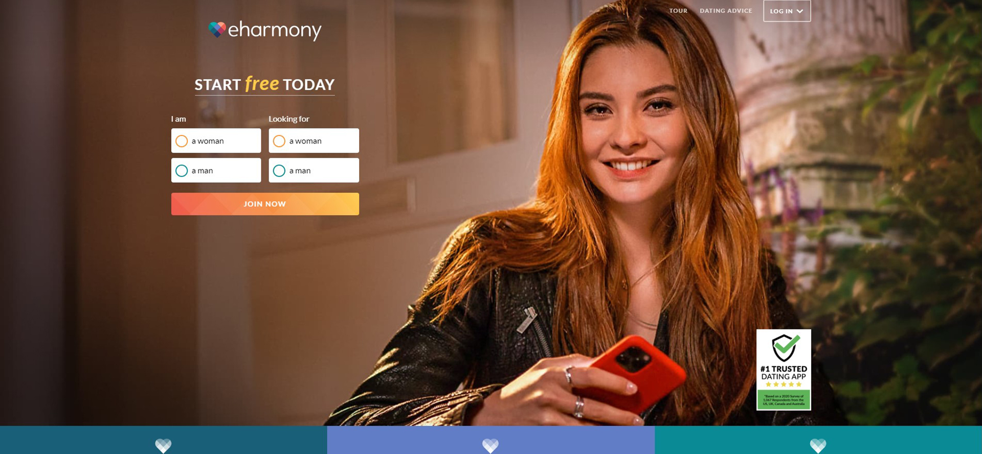 eHarmony Site Screenshot.