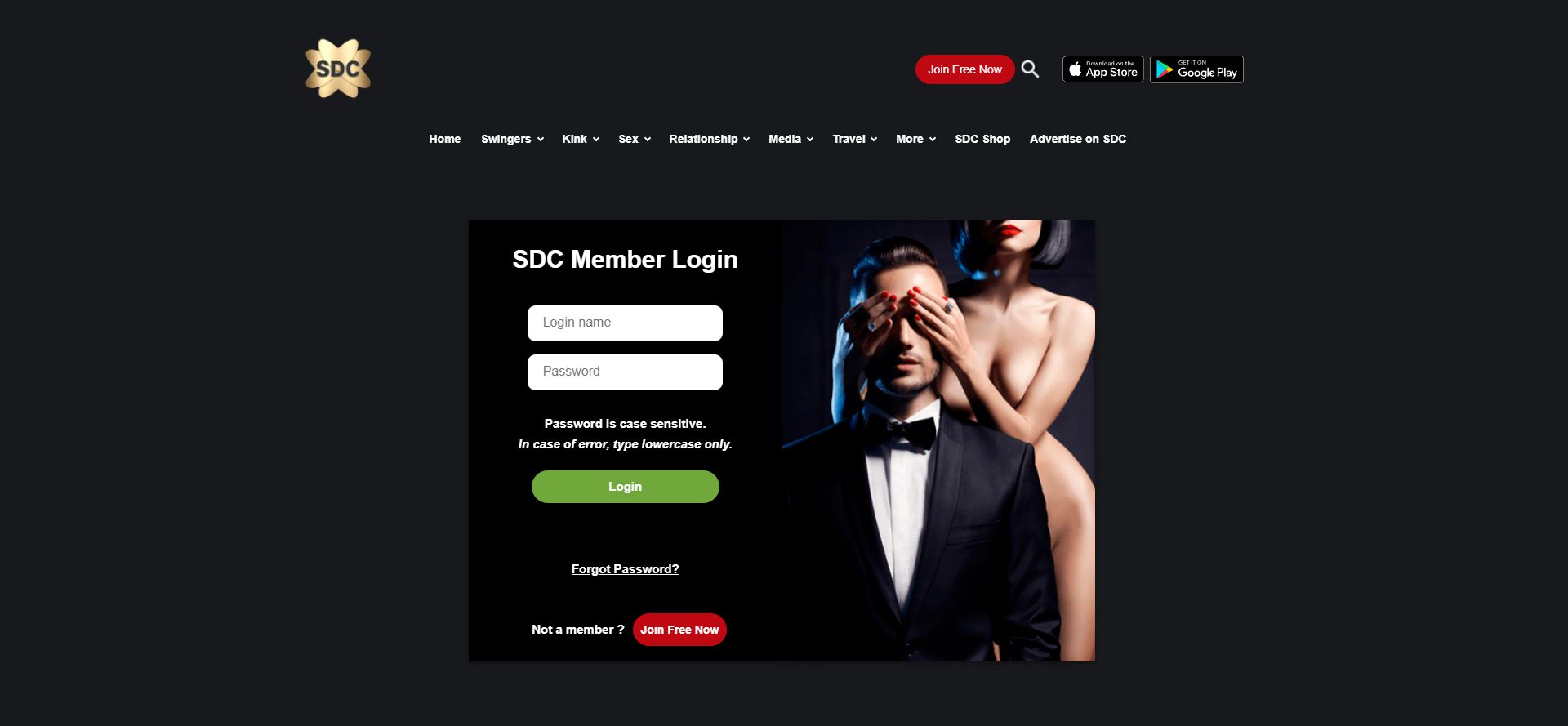 swingers date club login