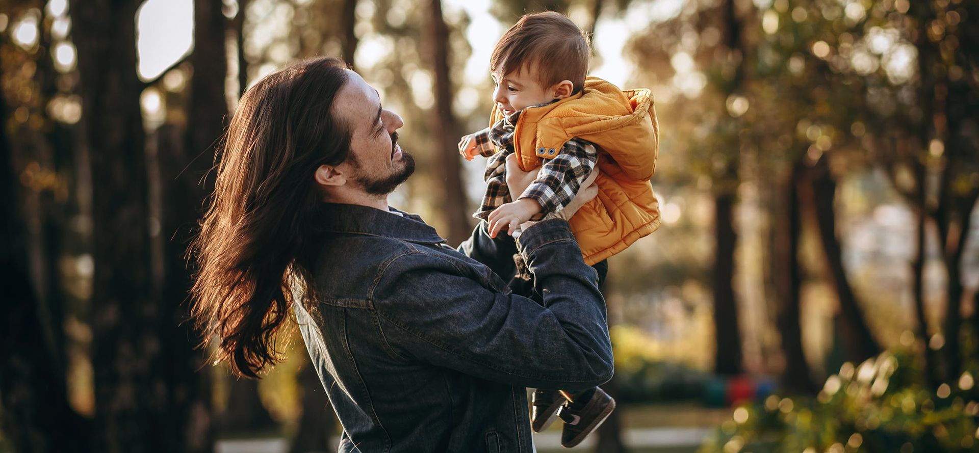 Single dad in the park.