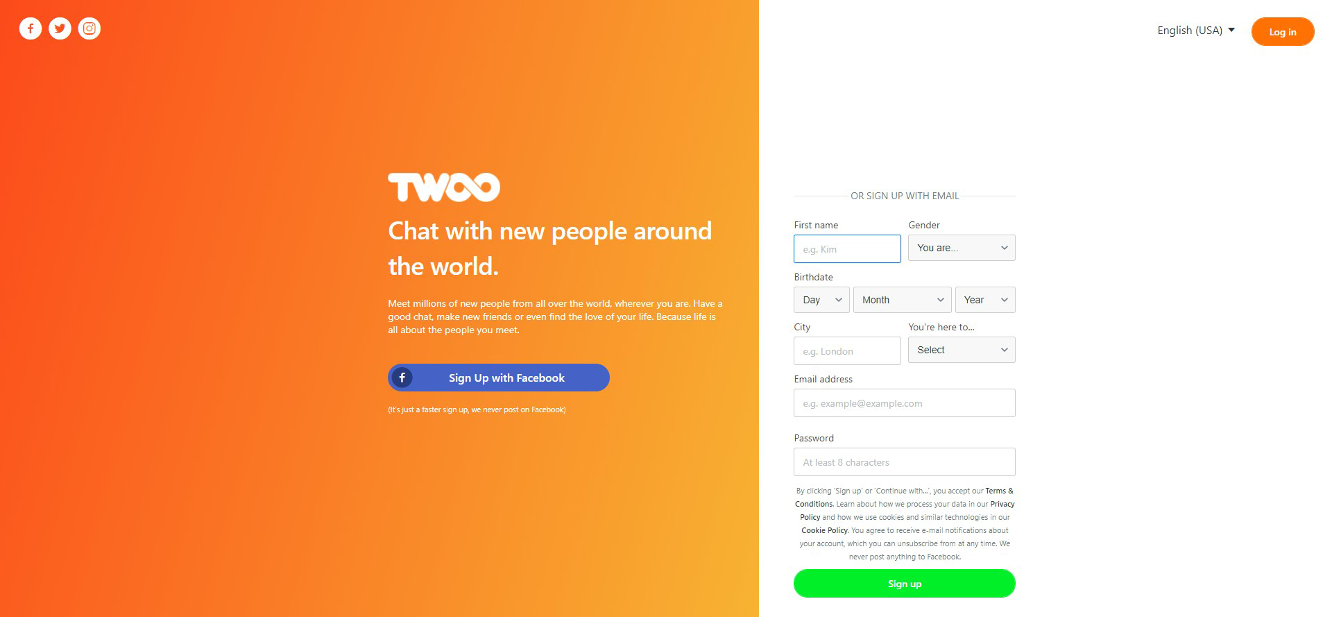 Twoo Site Screenshot.