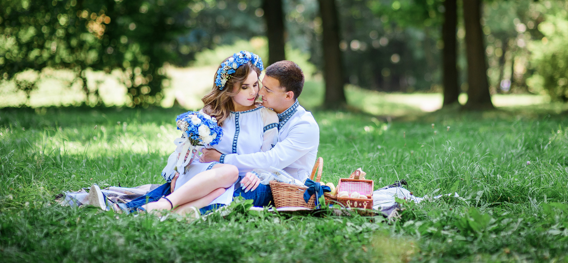 Casal ucraniano numa data.